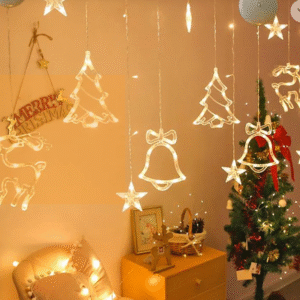 Christmas LED Suction Cup Chandelier Santa Claus Elk Snowman Lights Holiday Party Window Decor Lamps Battery Powered